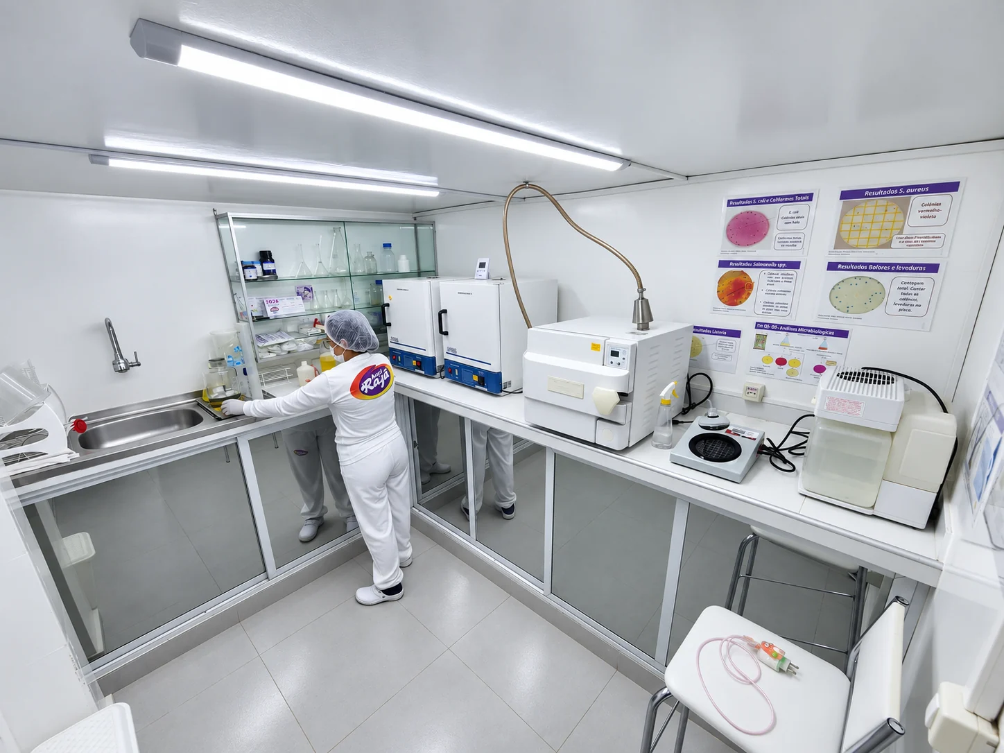 Laboratório de controle de qualidade Rajá Frutas